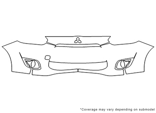 Mitsubishi Mirage 2014-2015 3M Clear Bra Bumper Paint Protection Kit Diagram