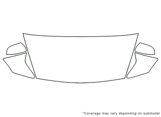 Nissan 370Z 2009-2014 Avery Dennison Clear Bra Hood Paint Protection Kit Diagram