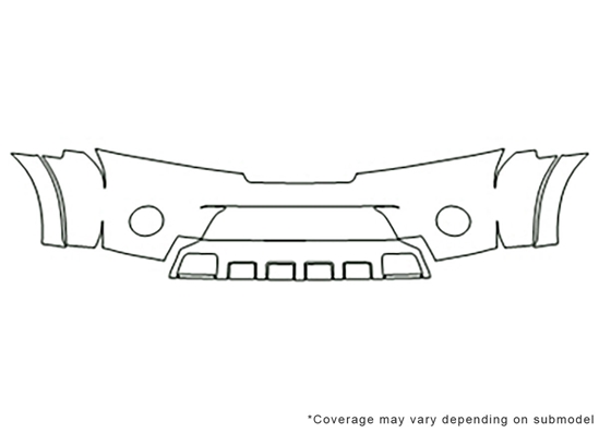 Nissan Armada 2008-2015 Avery Dennison Clear Bra Bumper Paint Protection Kit Diagram