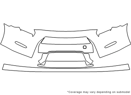 Nissan GT-R 2012-2016 Avery Dennison Clear Bra Bumper Paint Protection Kit Diagram