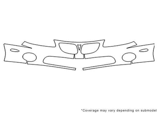 Pontiac GTO 2004-2006 Avery Dennison Clear Bra Bumper Paint Protection Kit Diagram
