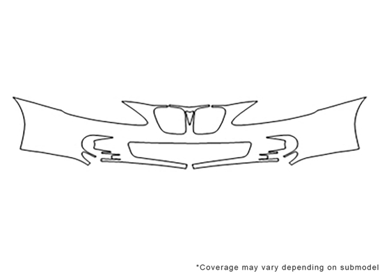 Pontiac Grand Prix 2004-2008 3M Clear Bra Bumper Paint Protection Kit Diagram