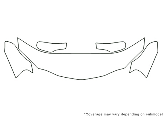 Pontiac Grand Prix 2004-2008 3M Clear Bra Hood Paint Protection Kit Diagram