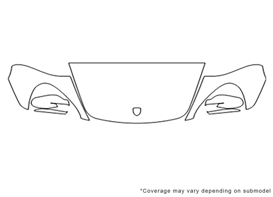 Porsche Boxster 2009-2012 Avery Dennison Clear Bra Hood Paint Protection Kit Diagram