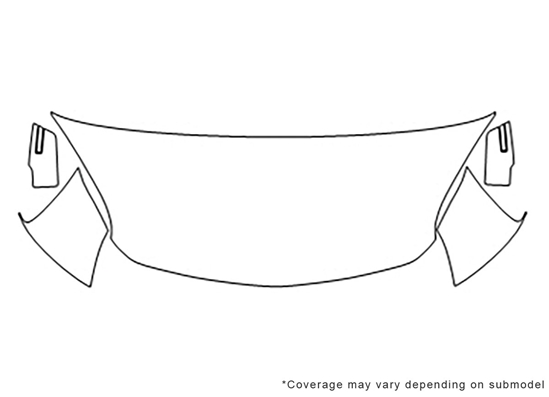 Saturn Outlook 2007-2010 3M Clear Bra Hood Paint Protection Kit Diagram