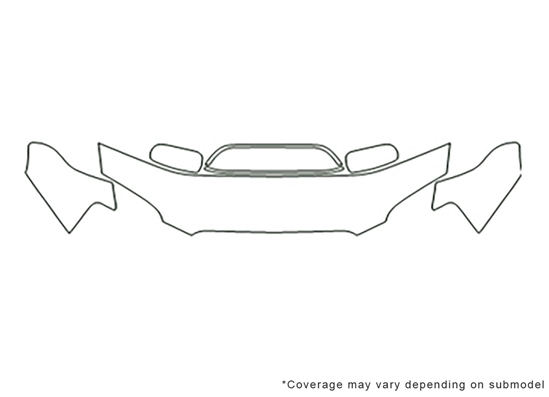 Subaru WRX 2004-2005 Avery Dennison Clear Bra Hood Paint Protection Kit Diagram