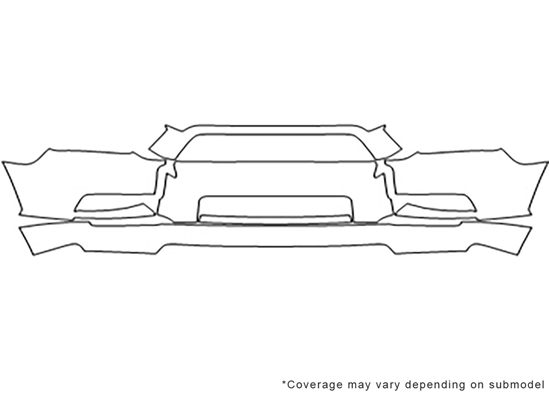 Toyota 4Runner 2010-2013 3M Clear Bra Bumper Paint Protection Kit Diagram