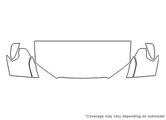 Toyota 4Runner 2014-2024 Avery Dennison Clear Bra Hood Paint Protection Kit Diagram
