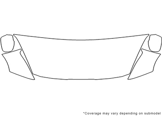 Toyota Celica 2003-2005 Avery Dennison Clear Bra Hood Paint Protection Kit Diagram