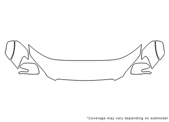 Toyota Rav4 2009-2012 Avery Dennison Clear Bra Hood Paint Protection Kit Diagram