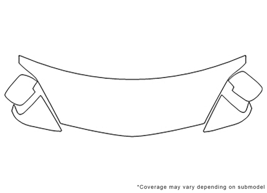 Toyota Sienna 2004-2005 3M Clear Bra Hood Paint Protection Kit Diagram
