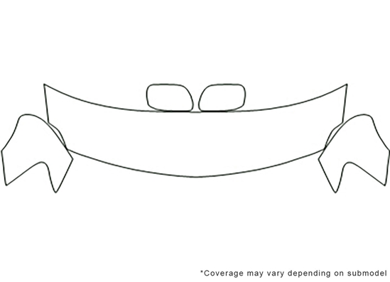 Toyota Yaris 2007-2011 3M Clear Bra Hood Paint Protection Kit Diagram