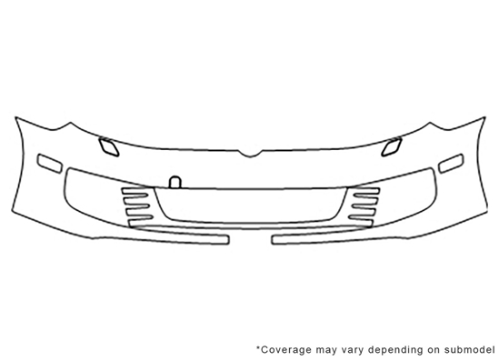 Volkswagen GTI 2010-2014 3M Clear Bra Bumper Paint Protection Kit Diagram