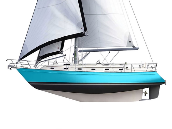 3M 2080 Gloss Sky Blue Customized Cruiser Boat Wraps