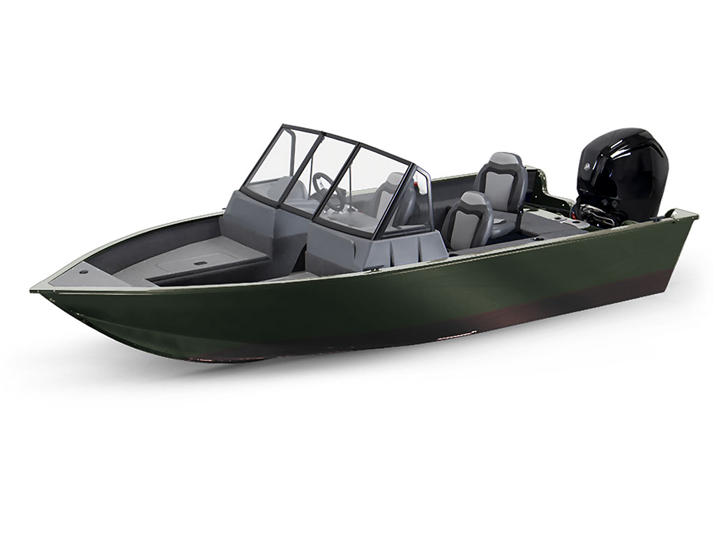 3M 2080 Matte Military Green Modified-V Hull DIY Fishing Boat Wrap