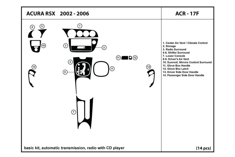 DL Auto™ Acura RSX 2002-2006 Dash Kits