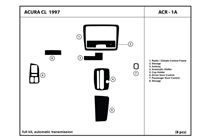 1997 Acura CL DL Auto Dash Kit Diagram