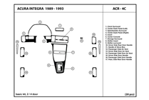 1992 Acura Integra DL Auto Dash Kit Diagram