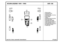 1993 Acura Legend DL Auto Dash Kit Diagram