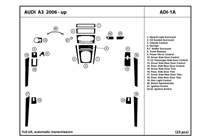 2013 Audi A3 DL Auto Dash Kit Diagram