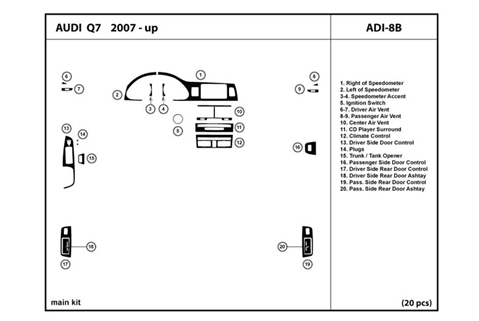DL Auto™ Audi Q7 2007-2013 Dash Kits