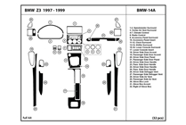 1997 BMW Z3 DL Auto Dash Kit Diagram