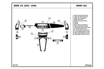 2006 BMW Z4 DL Auto Dash Kit Diagram