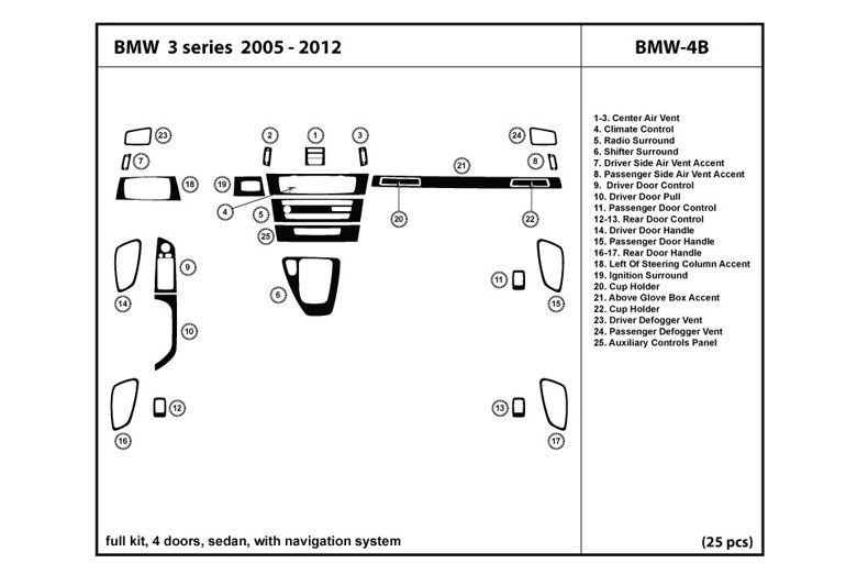 DL Auto™ BMW 3-Series 2006-2011 Dash Kits
