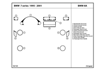 1996 BMW 7-Series DL Auto Dash Kit Diagram