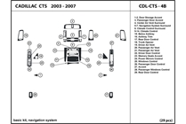 2007 Cadillac CTS DL Auto Dash Kit Diagram