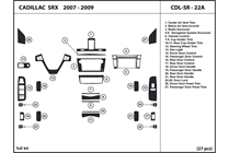 2009 Cadillac SRX DL Auto Dash Kit Diagram