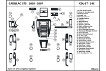 2006 Cadillac STS DL Auto Dash Kit Diagram