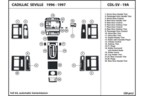 1997 Cadillac Seville DL Auto Dash Kit Diagram