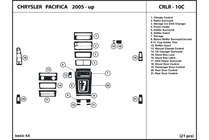 2008 Chrysler Pacifica DL Auto Dash Kit Diagram