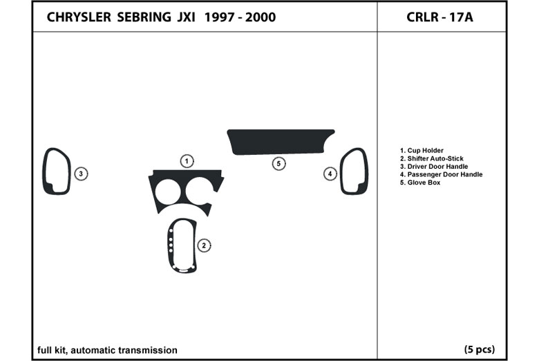 DL Auto™ Chrysler Sebring 1997-2000 Dash Kits