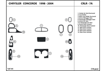 2002 Chrysler Concorde DL Auto Dash Kit Diagram