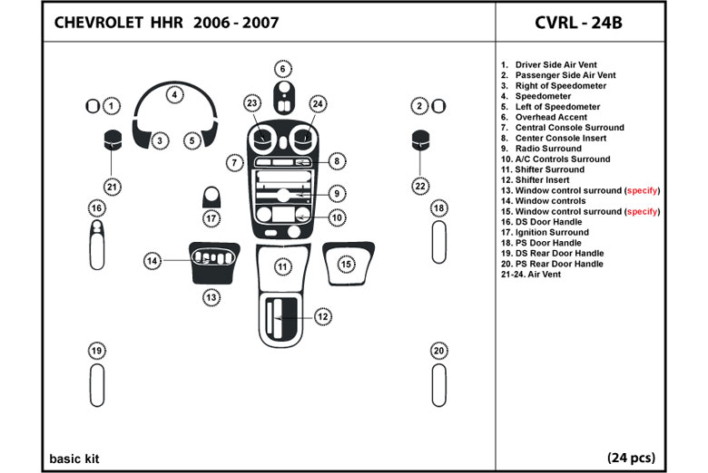 DL Auto™ Chevrolet HHR 2006-2007 Dash Kits