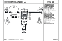2009 Chevrolet Cobalt DL Auto Dash Kit Diagram