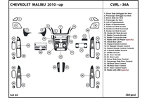 2011 Chevrolet Malibu DL Auto Dash Kit Diagram