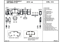 2012 Chevrolet Silverado DL Auto Dash Kit Diagram