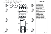 2007 Chevrolet Aveo DL Auto Dash Kit Diagram