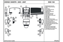 2006 Dodge Dakota DL Auto Dash Kit Diagram