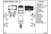 2010 Dodge Journey DL Auto Dash Kit Diagram