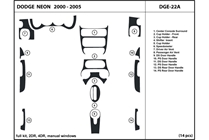 2003 Dodge Neon DL Auto Dash Kit Diagram