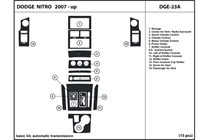 2011 Dodge Nitro DL Auto Dash Kit Diagram