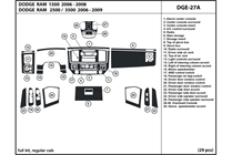 2009 Dodge Ram DL Auto Dash Kit Diagram