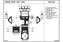 1997 Dodge Viper DL Auto Dash Kit Diagram
