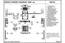 2008 Dodge Charger DL Auto Dash Kit Diagram
