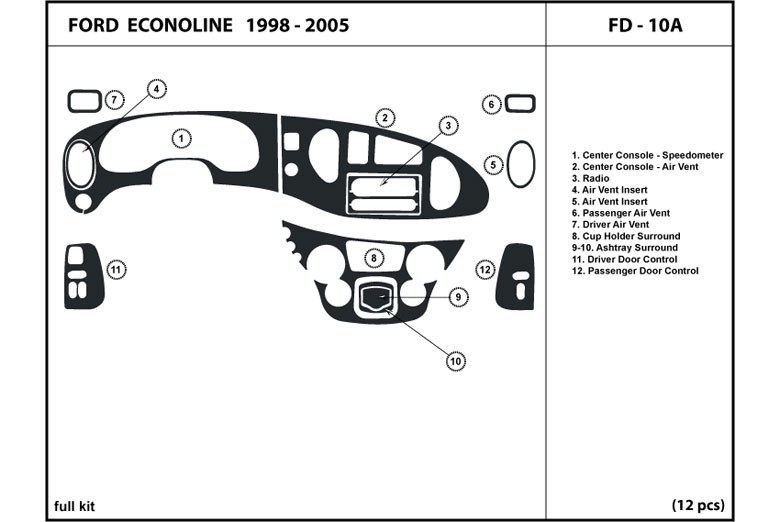 DL Auto™ Ford E-250 2000-2005 Dash Kits