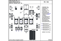 2008 Mercury Mariner DL Auto Dash Kit Diagram